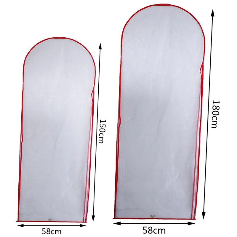 180 см/150 см чехол для свадебного платья, сумка для одежды, длинный защитный чехол для одежды, пылезащитный чехол для свадебного платья, чехол для одежды