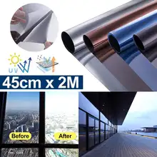 2 м одностороннее зеркало, пленка на окно, наклейка s, водонепроницаемая, отражающая, уединение, тонировка, стеклянная наклейка, УФ-защита, украшение для дома