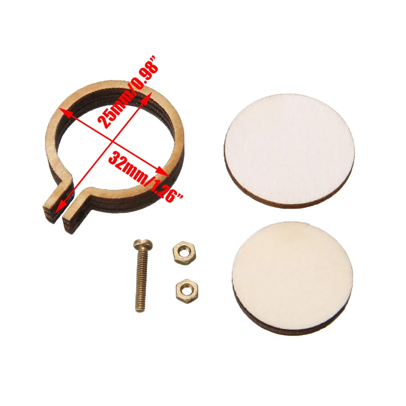10 sets Mini Embroidery Hoop Ring Wooden Cross Stitch Frame For DIY Handmade Pendant Crafts Sewing Accessories