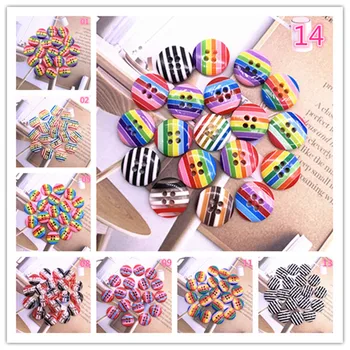 

New 15pcs 12mm 4 Holes Round Resin Sewing Buttons Diy Scrapbooking Multicolour