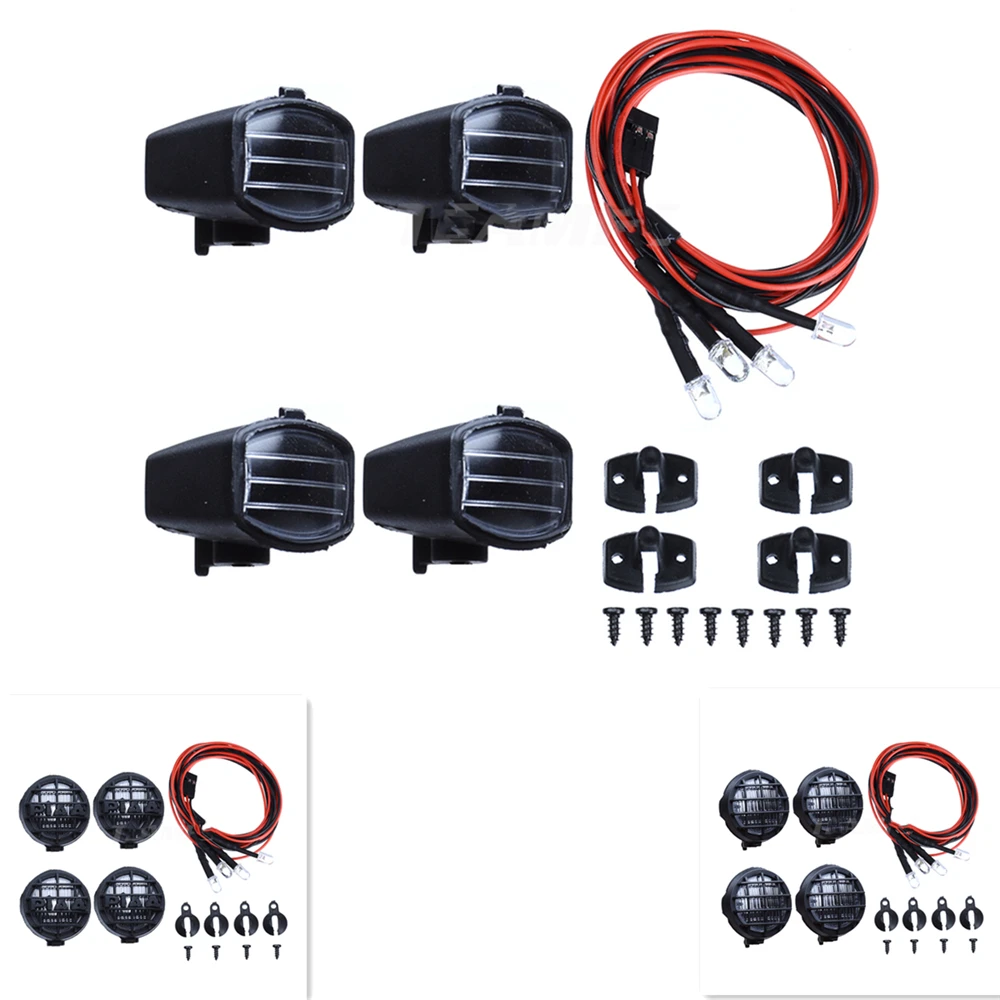 4pcs Led Spotlight Roof Light Lampshade For 1/10 RC Crawler Car TRX4 Defender RC4WD D90 D110 Axial Scx10 90046 CC01 | Игрушки и хобби