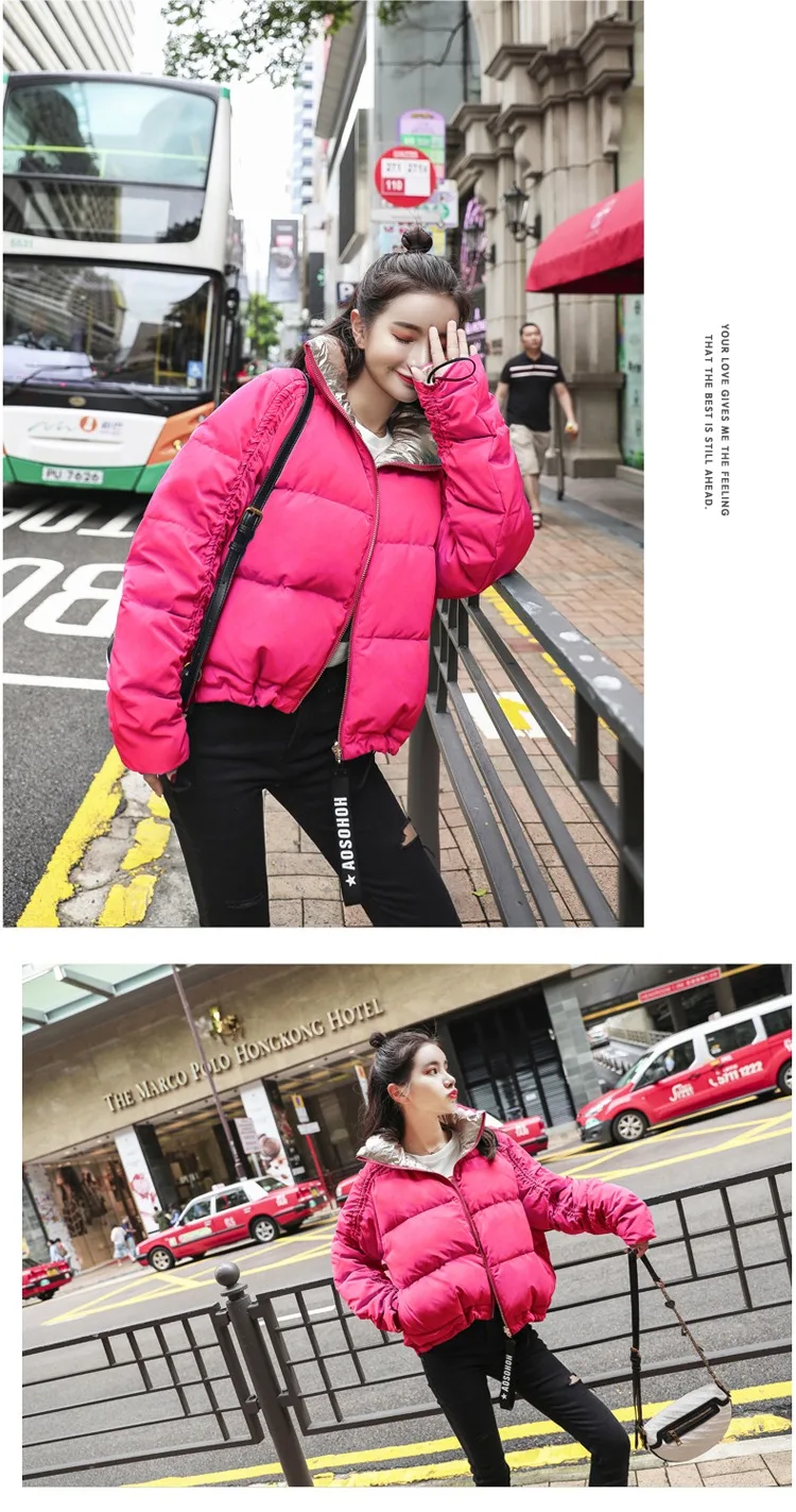 Winter New Style WOMEN'S Dress Korean-style Students Short High Extra Short Small Cotton-Padded Jacket down Jacket Cotton-p