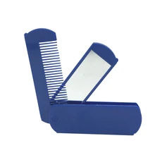 Folding Hair Brush Portable Travel Folding Anti-Static Hair Brush With Mirror Compact Pocket Size Comb Hair Salon Style