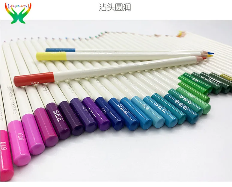 QIANXUNWUYU 120 Colors for Beginners Painting Adult Painting Professional  White Rod Oily Colored Pencils artist art