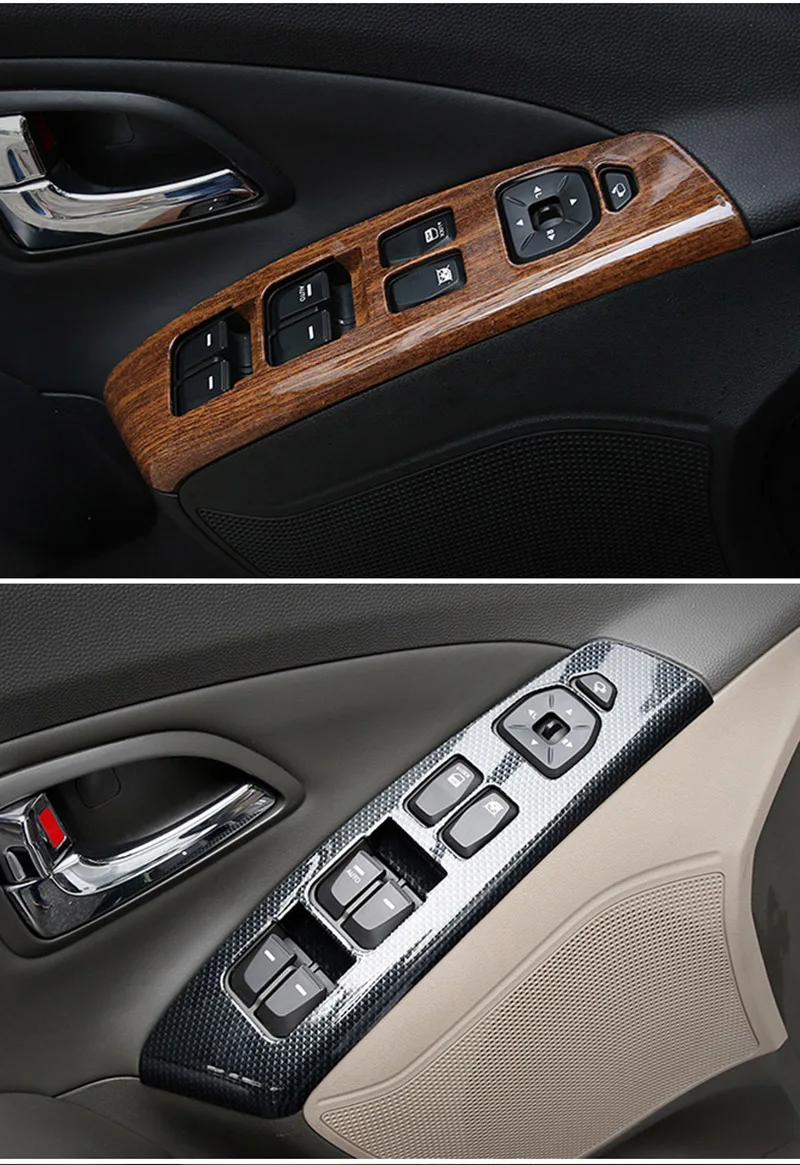 4 шт. для hyundai IX35 2010-2013- дверной подъемник стеклянная панель переключатель украшения для украшения интерьера