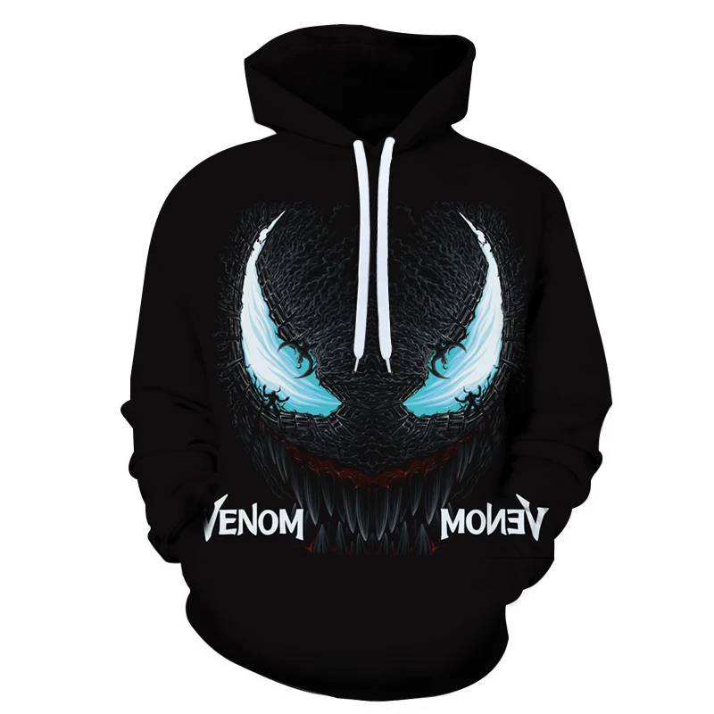 3d Printing Superhero Venom Hoodie Sweatshirt Cool Spider Man Hoodie