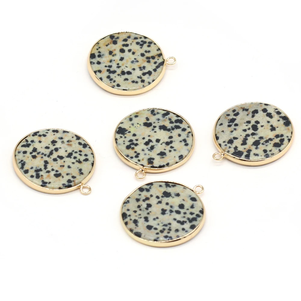 Natural Stone Lapis Lazuli Pendants Gold plated Amazonites for Jewelry Making Diy Women Necklace Earrings Gifts