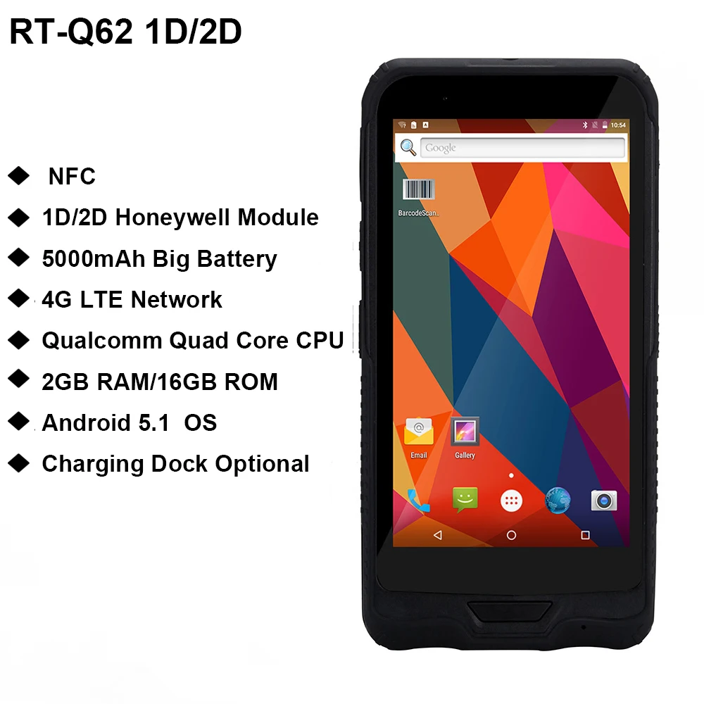 Прочный портативный Android сканер Pos терминал 2D штрих код PDA прочный 4G Wi Fi GPS Bluetooth NFC