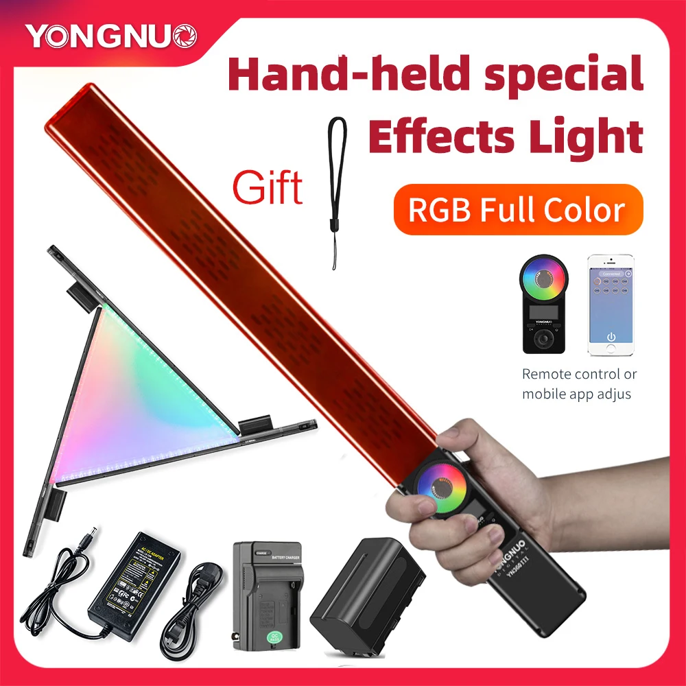 Yongnuo YN360 III YN360III Handheld 3200K 5500K RGB Colorful Ice Stick LED Video Light Touch Adjusting Controlled by Phone App|Photographic Lighting| - AliExpress