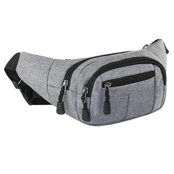 

Fashion Unisex Waist Packs Hip Bag Women's Waist Band Banana Waist Bags Waist Bag Men Women Gray