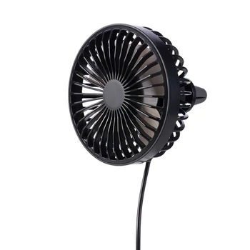 

Car Air Vent Clip Outlet Fan Cute Usb Mini Fans Electric Portable Hold Small Fans 360-Degree Rotation with Lights Black