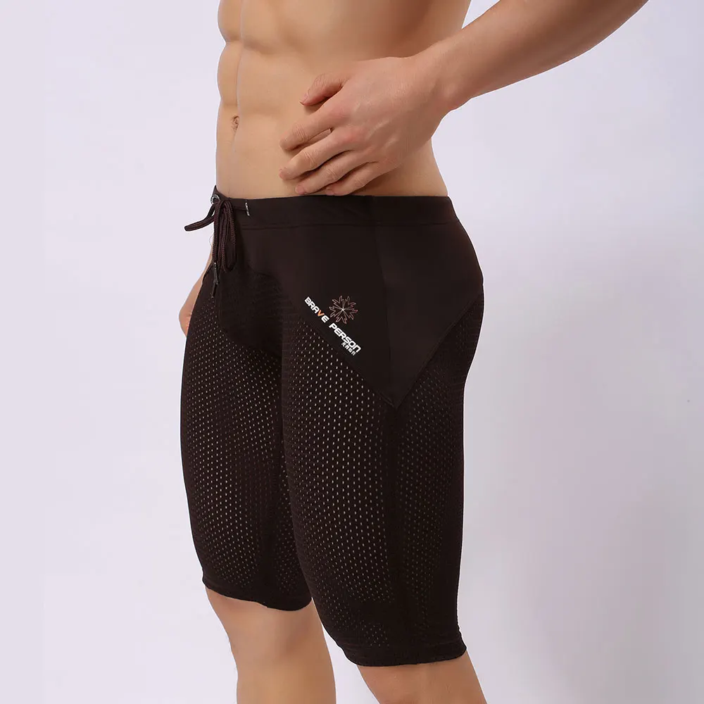 Men Causal Shorts Elastici Palestra Gym Sports Fitness Trunks Swimwear Hombre Loose Long Boxers Sleep Bottom | Спорт и развлечения