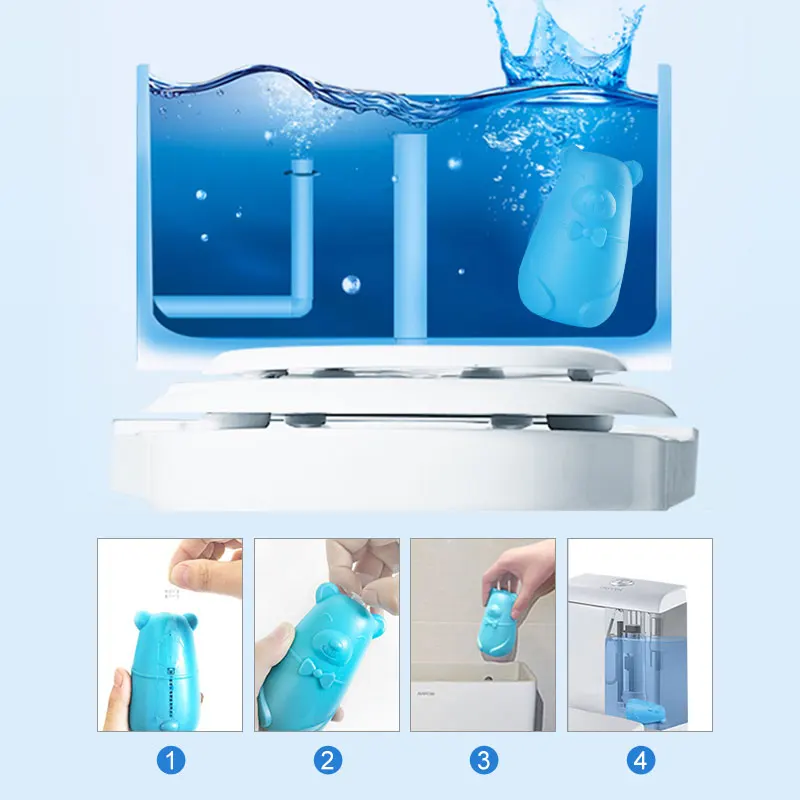 Автоматический очиститель для унитаза волшебный смывной бутилированный помощник синий пузырь удивительные продукты для ванной комнаты обустройство дома