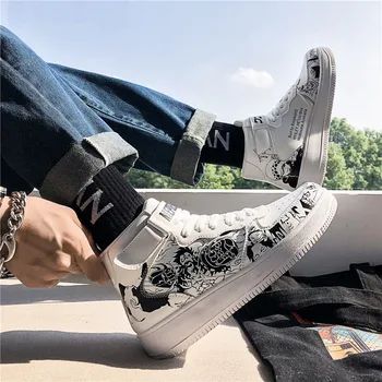 

Men High Top Shoes One Piece Anime Design Sneaker For Male High Quality Comfortable men designer sneakers