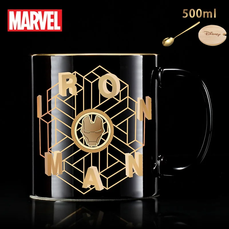 500 мл disney Marvel Железный человек, мультяшная чашка для воды, кофе, молока, чая, завтрака, керамическая кружка для дома, офиса, коллекция чашек, праздничные подарки - Цвет: 03