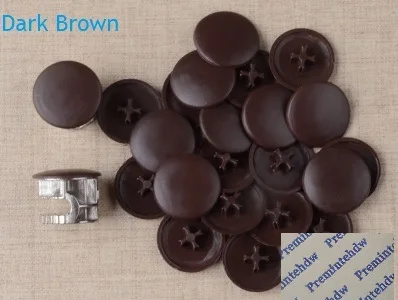 Dark Brown 2000 шт./лот диаметр. 17 мм пластиковая крышка с крестообразной вставкой эксцентриковый кулачок Соединительный колесный шкаф белый черный оранжевый - Цвет: Dark Brown