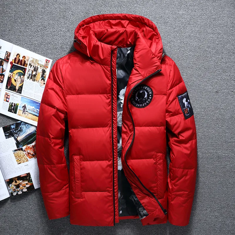 Hot Sale Fashion Winter Big Hooded Duck Down Jackets Men Warm High Quality Down Coats Male Casual Winter Outerwer Parkas