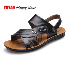 Обувь из натуральной кожи; мужские сандалии; коллекция года; летние сандалии; Мужская обувь из натуральной кожи; нескользящие мужские пляжные сандалии; A672
