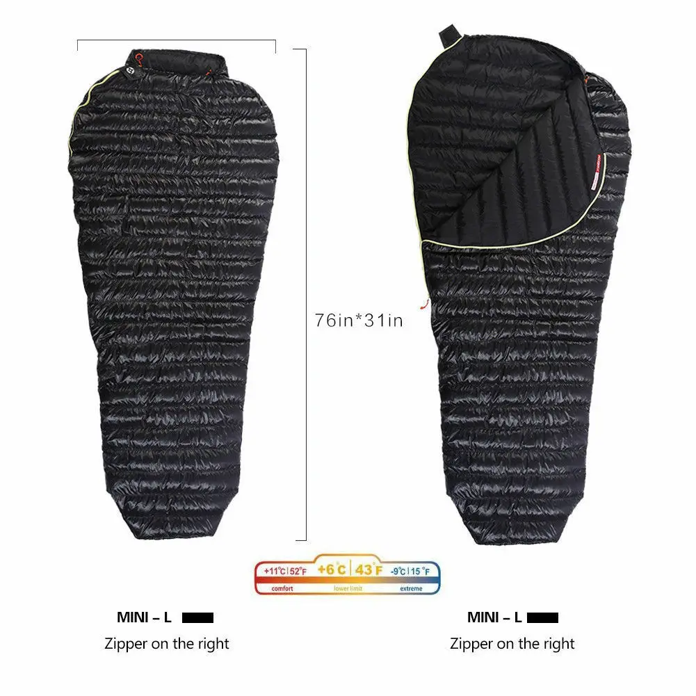 

AEGISMAX Mummy Goose Down Sleeping Bag Adult Single Outdoor Camping 3 Season