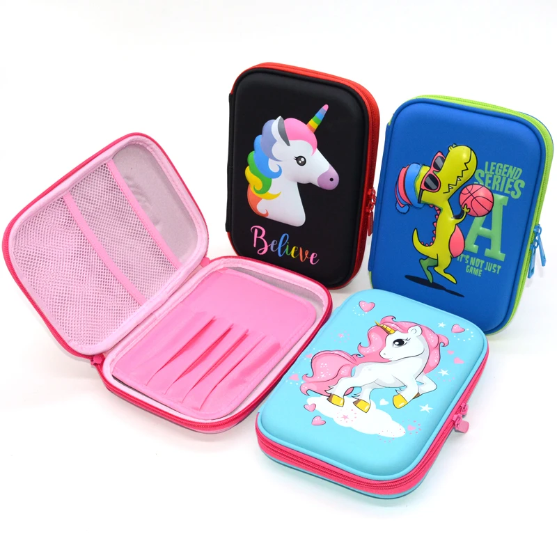 Kawaii Unicorn Pens Flamingo Pencil Case Creative Bag Girl Learning Supplies Stationery toy storage | Дом и сад