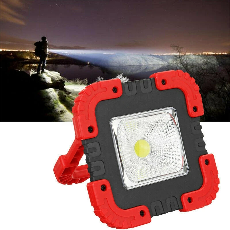 100W 2000LM USB Solar LED Work Light Rechargeable Emergency Flood Lamp with Stand