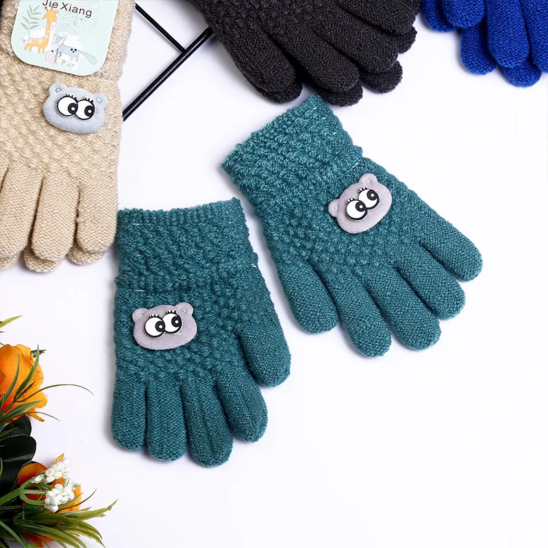Children Mittens Winter 2021 Baby Boys Girls Gloves Warm Full Fingers