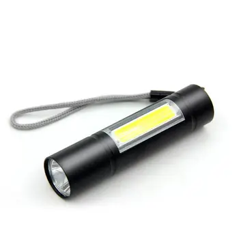 

Led Glare Outdoor Flashlight Cob Charging Long Shot Waterproof Charging Handshaking Flashlight New