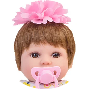 Light brown wig Bebe reborn Реалистичная девочка новорожденный живой силикон reborn Младенцы Куклы Игрушки для детей подарок на день рождения - Цвет: Light brown wig