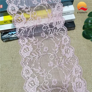 

E1883*16.5CM Lace elastic lace fabric ribbon for fabric wedding elastic lace decoration white large