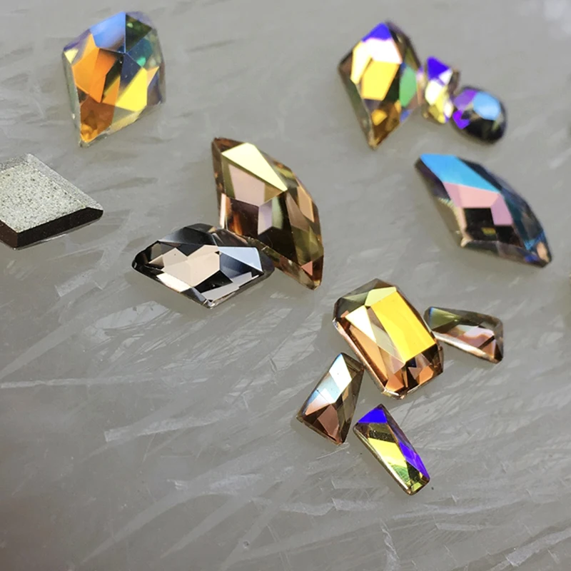 Овальные Стразы для ногтей ювелирные изделия Хрустальные стеклянные стразы