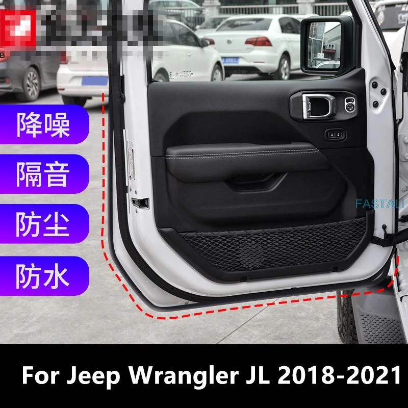 For Jeep Wrangler Jl 2018-2021 Car Door Seal Sound Insulation And Dustproof  Decorative Rubber Strip Modified Accessories - Chromium Styling - AliExpress