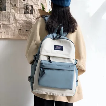 

The Large Capacity Backpack Female Contracted Cool Color Tooling College Men and Women Backpack Shoulders Bag