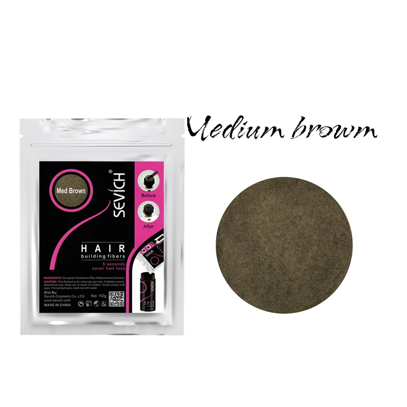 thumbnail image 1 of Fibras capilares, polvo de queratina para dar volumen al cabello, tratamiento para el cuidado del cabello, color negro/castaño oscuro, recarga de 300 g, 1 of 5