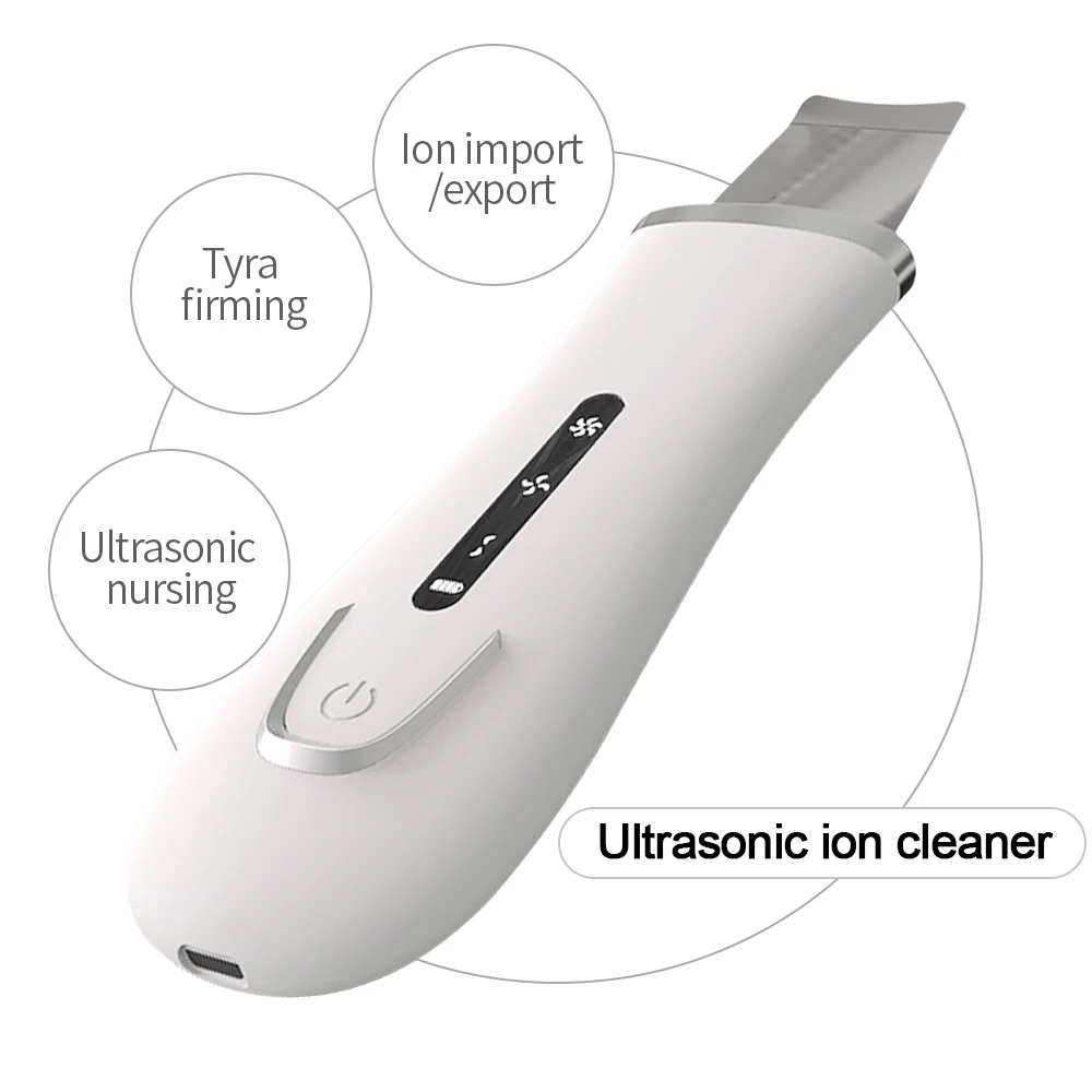 Ultrasonic Skin Scrubber Deep Face Cleaning Remove Blackhead Reduce Wrinkles and Spot Facial Whiten