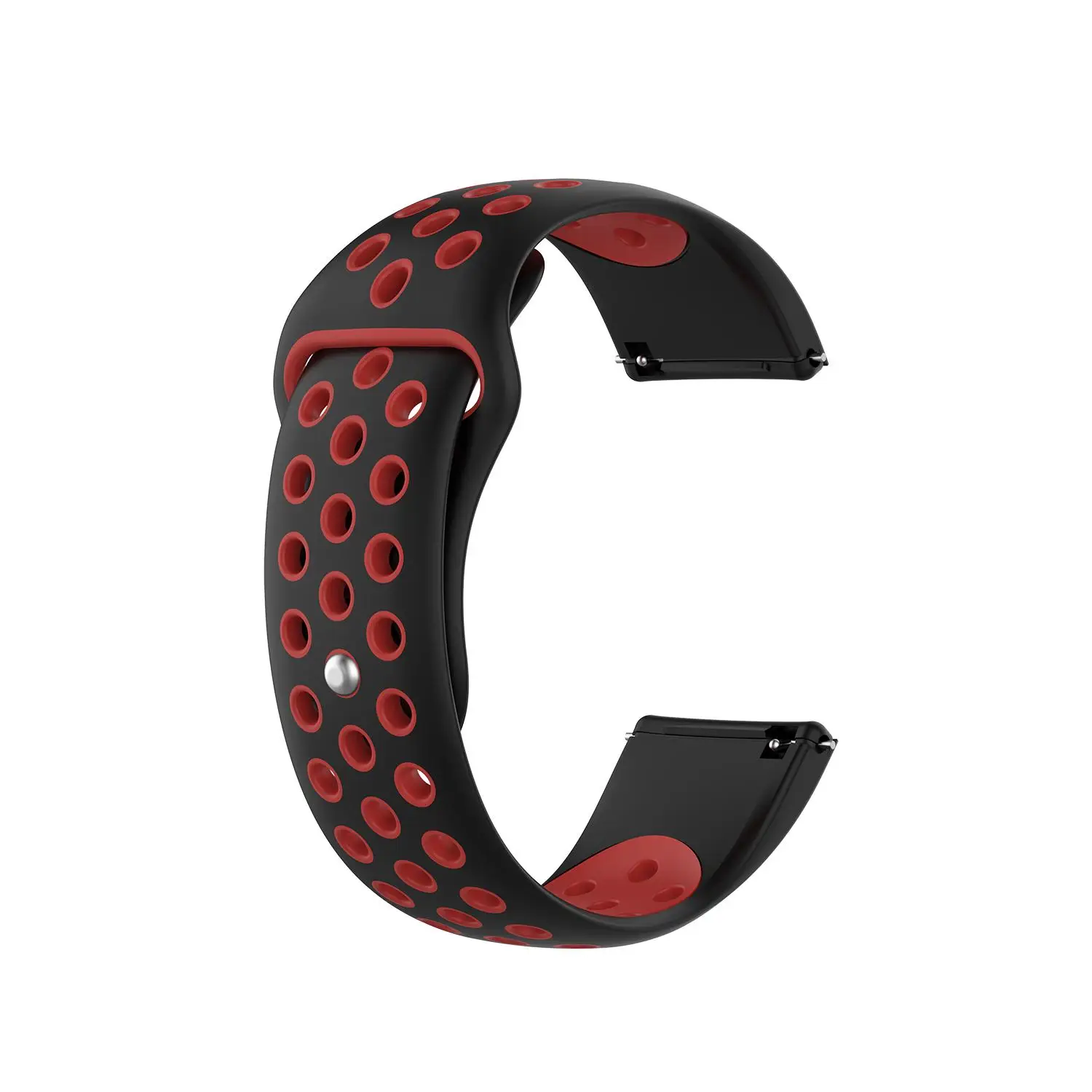 1 шт силиконовый браслет с круглым отверстием без разделения ремешок на запястье замена спортивный ремешок Смарт-часы для Fitbit Versa 2/lite/класс серии - Цвет: 05 black red