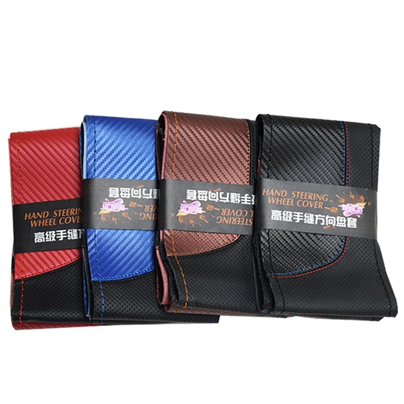Car Steering Wheel Covers Soft Fiber Leather braid on the steering-wheel of Car 38 cm
