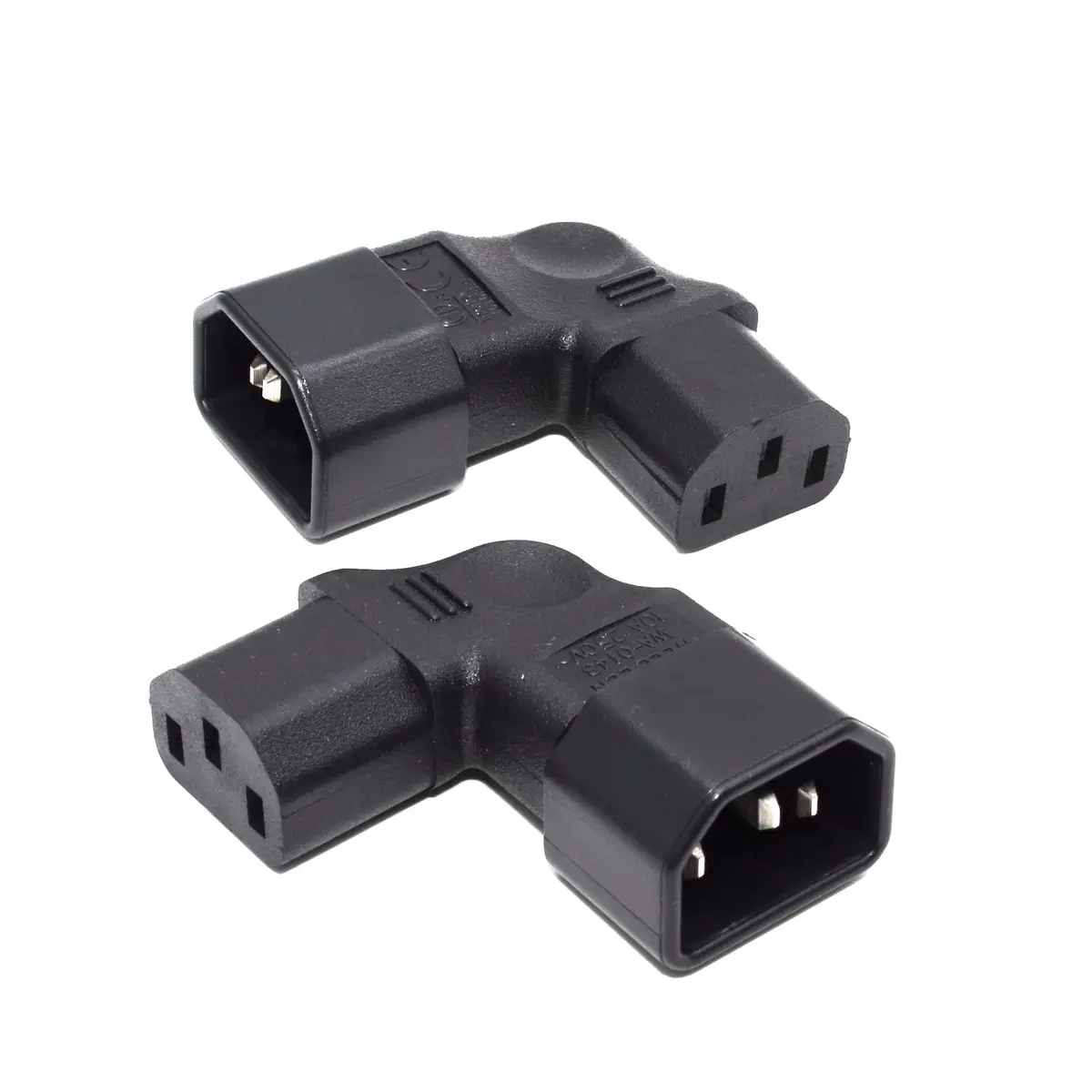 IEC60320 C13 Angle Converter Angle Extension Cable C13 to C14 PDU Up Down Right Angle Power Cables Male to Female AC Power Cord — view 5