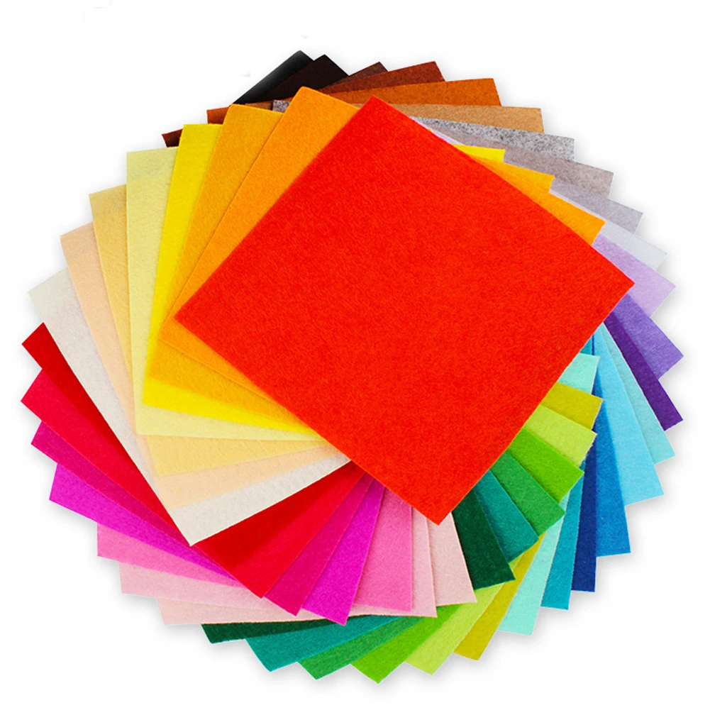 40 цветов, разные квадраты, набор, ткань, смесь шерсти, войлок, ткань, сделай сам, ремесло, куклы, аксессуары для детей, нетканое шитье, рукоделие