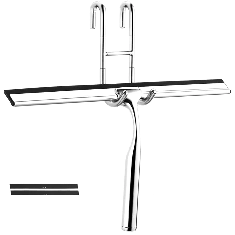 Estrattore doccia in silicone | Estrattore multiuso per porte doccia in vetro – Estrattore doccia portatile da 11,22 pollici, tergicristallo senza striature per vetri auto, porte doccia, bagno