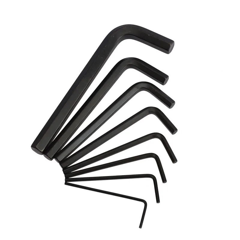M0.7 M0.9 M1.27 M1.5 M2 M17 L Shaped Hex Keys Allen Key Wrench Black Single Flat head Hexagonal