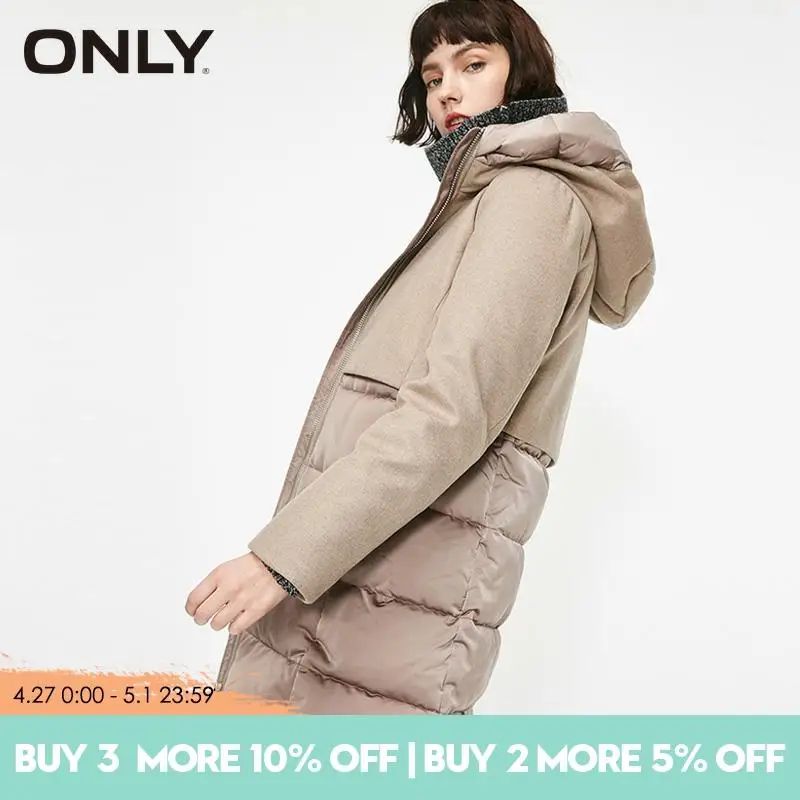 

ONLY Warm Long Down Hooded Coat Parka Winter Jacket | 118412534