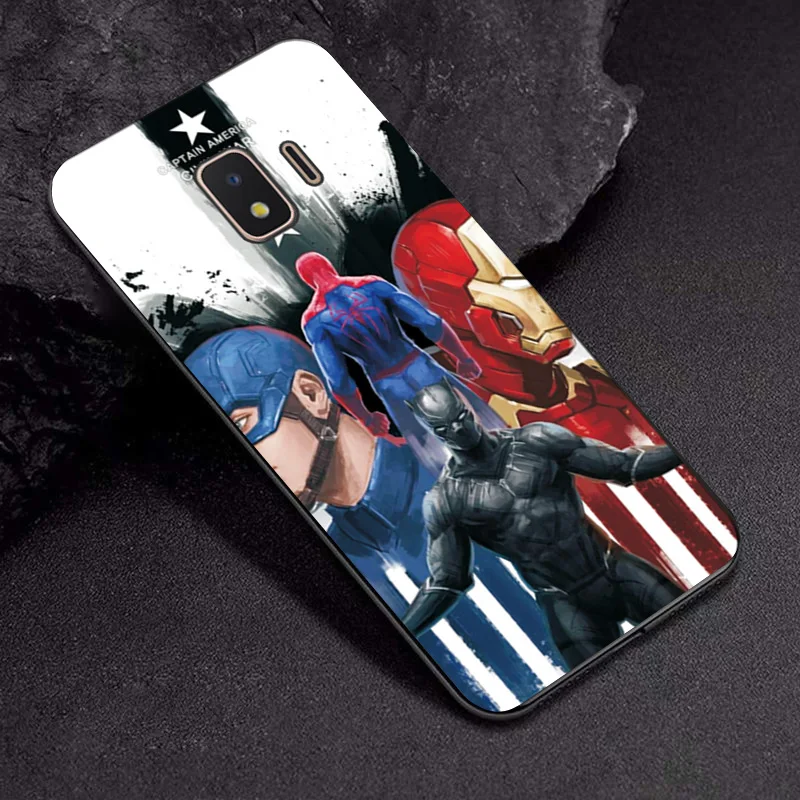 TPUBLK632 Для samsung Galaxy J4 Plus J6 чехол для телефона J5 J7 Prime Neo J3 чехол на Мстители Капитан Америка черный ТПУ чехол - Цвет: TPUBLK632
