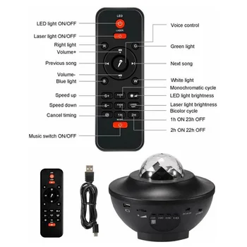 

Starry Projector Lamp Water Wave Kids Children Room Decor High Quality