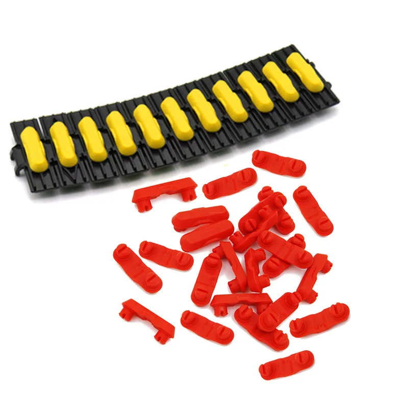 

50Pcs/lot Technical Special Parts 14149 Rubber Foot for Chain Tread 38 MOC Building Blocks Bricks fit for 88323 57518 Link Tread