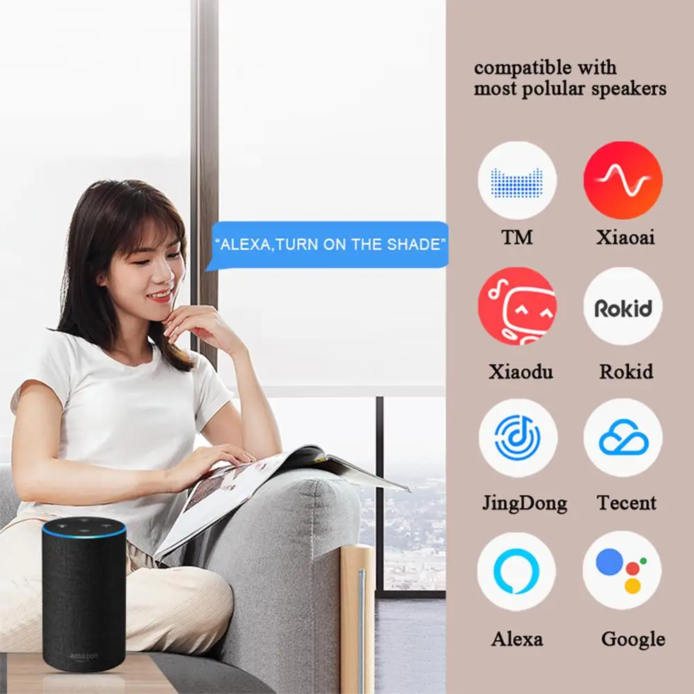 Электрические роликовые жалюзи с умным управлением и Wi Fi мотором совместимые Google