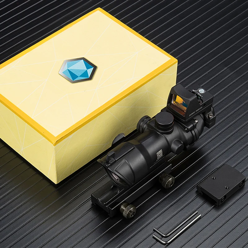 Trijicon ACOG 4x32 оптический прицел для охоты охотничий Airsoft с доктера Mini черный