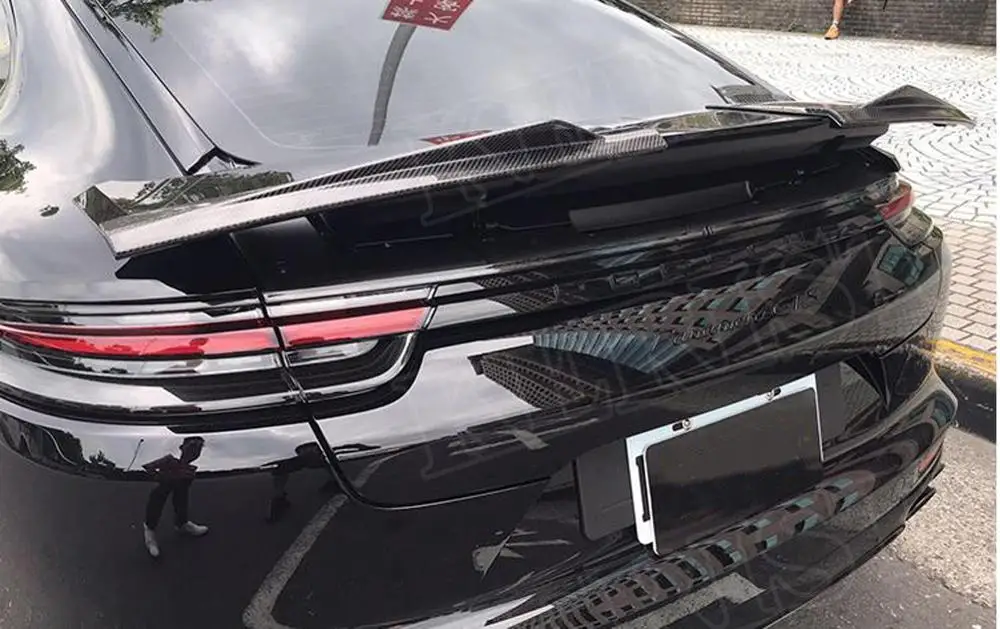Задний спойлер из углеродного волокна для Porsche Panamera 971 2017 2019|Спойлеры и крылья| |