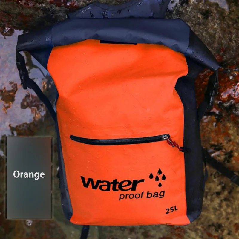 25л ПВХ водонепроницаемый плавательный рюкзак плавающий Кемпинг Треккинг сухая сумка лодка каяк дрейфующий сухой Дайвинг мешок Океанский рюкзак мужской - Цвет: Orange