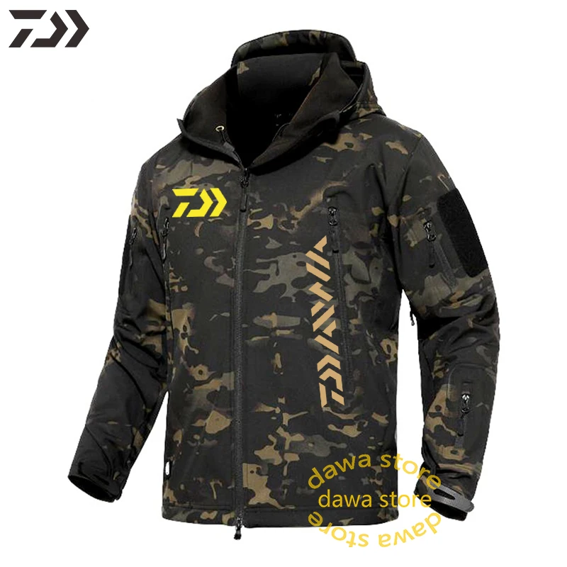 Daiwa камуфляжная рыболовная куртка мужская термальная ветрозащитная прочная уличная одежда для рыбалки зимняя походная одежда для кемпинга 13 цветов - Цвет: Camouflage 4