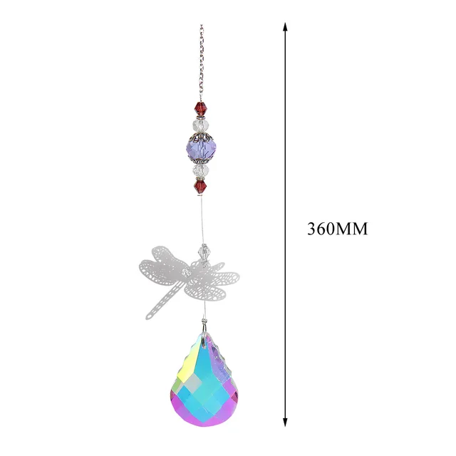 Crystal Wind Chimes Csillár Szivárvány Függő Medál Dekoráció Az Ablak Ajtó Erkély Falhoz Kültéri Kerti Kristály Díszek - Image 6